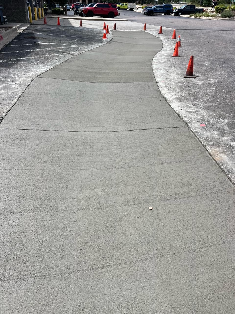Poured concrete drain pan