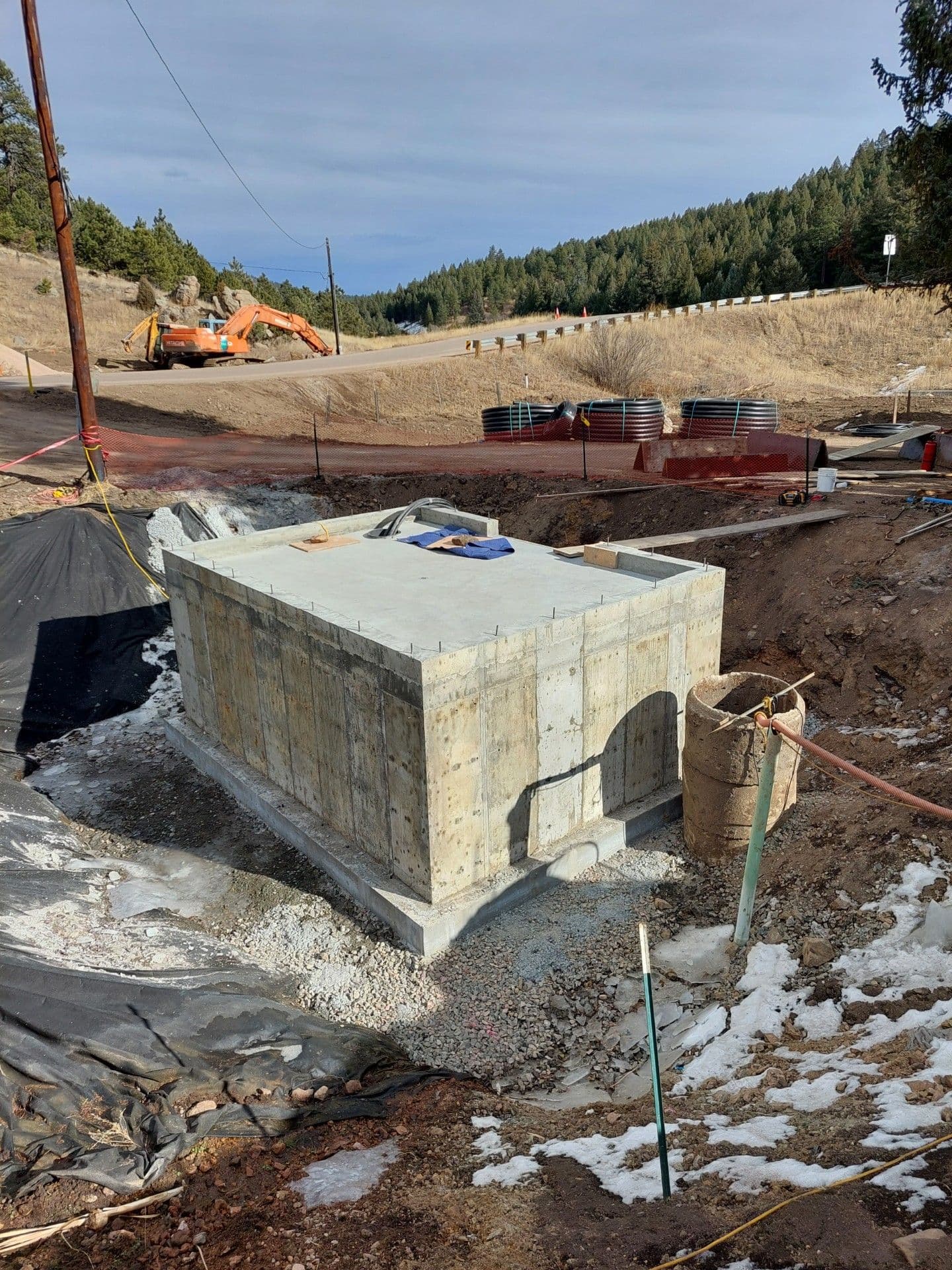 Poured mountain driveway
